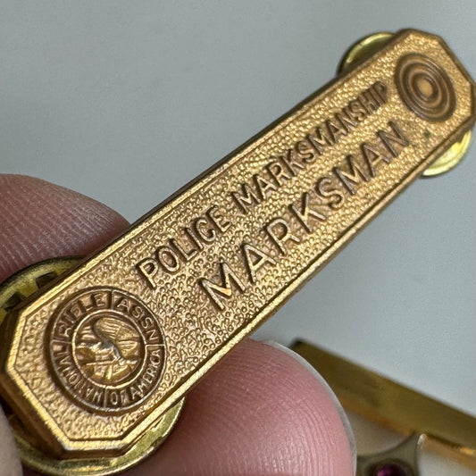 Police Marksmanship “MARKSMAN” Bar Pin – Law Enforcement Medal NRA