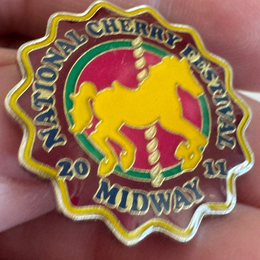 2011 National Cherry Festival Midway Carousel Horse Lapel Pin