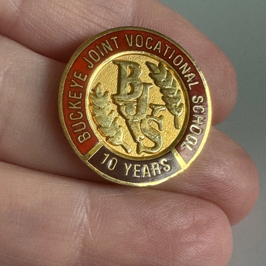 Buckeye Joint Vocational School 10 Years BJVS Pin