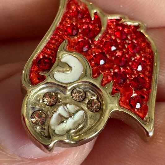 Vintage University of Louisville Cardinals Rhinestone Lapel Pin Tie Tack
