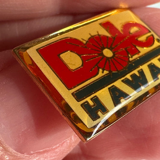 Vintage Dole Hawaii Logo Lapel Pin Pineapple Advertising