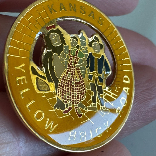 Vintage Kansas Yellow Brick Road Wizard of Oz Pin 