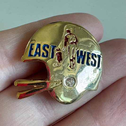 Vintage East West Shrine Football Classic and Pageant Helmet Lapel Pin RARE