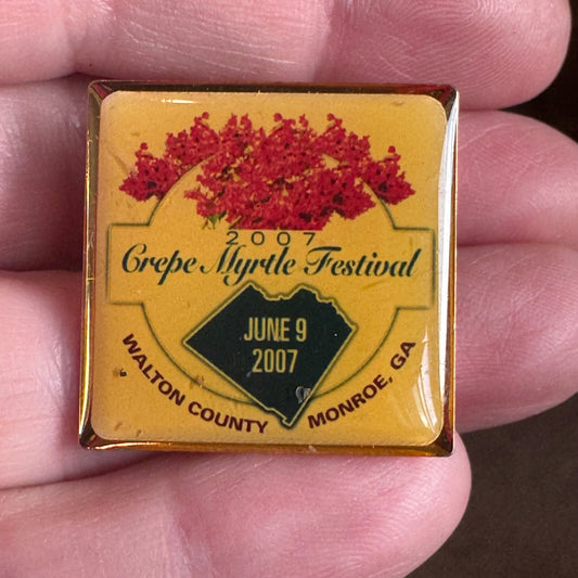2007 Crepe Myrtle Festival Walton County Monroe Georgia Lapel Pin