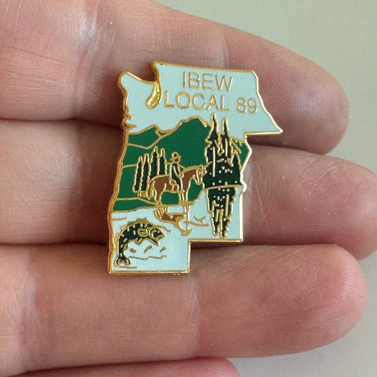 Vintage IBEW Local 89 Lapel Pin Electrical Workers Union Northwest US