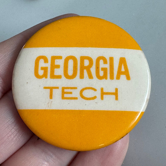 Vintage Georgia Tech University Yellow Jackets Lapel Pin Button Institute