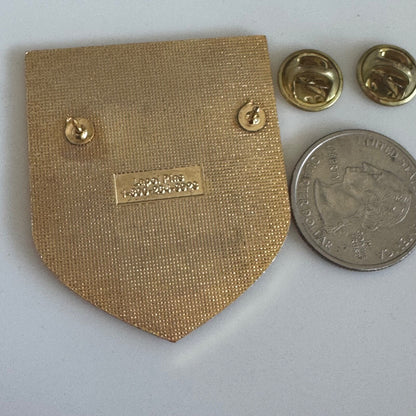 Vintage Claymati Baltimorum Clay Aiken Lapel Pin Crest Shield