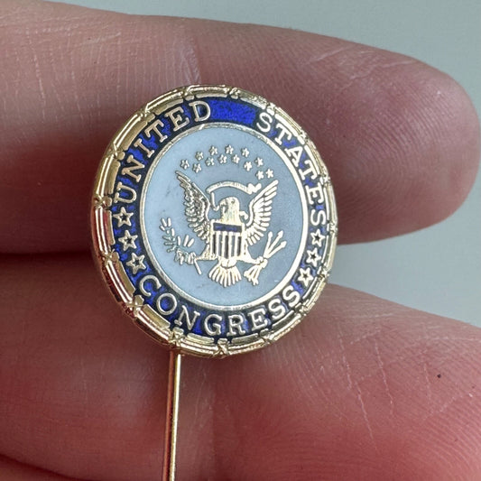 Vintage United States Congress Enamel Stick Pin Lapel 