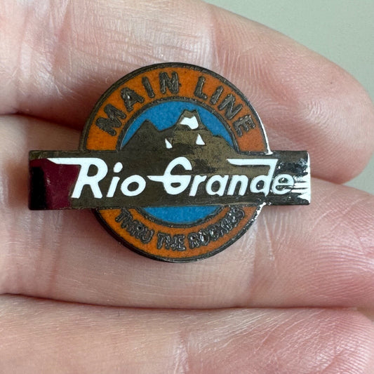 Vintage Main Line Rio Grande Thru the Rockies Lapel Pin Railroad Denver Western