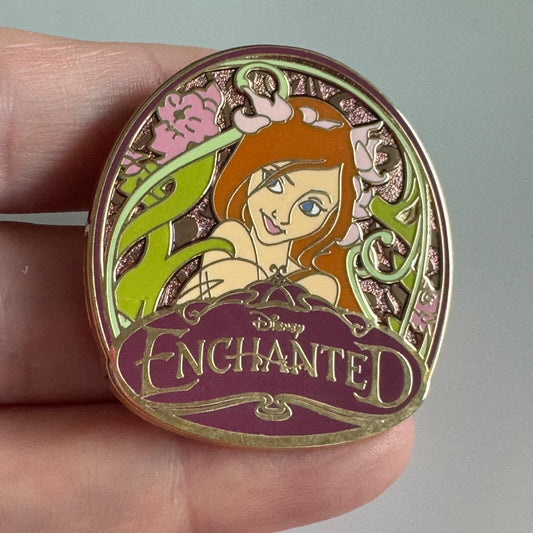 Enchanted - Giselle Flowered Movie Logo Disney Pin 66875