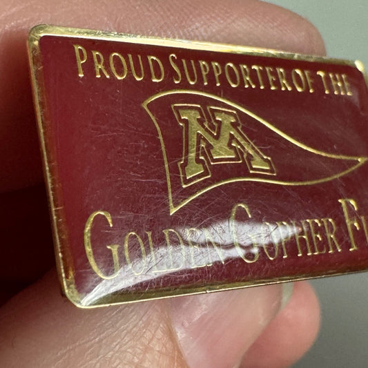 University of Minnesota Golden Gopher Fund Proud Supporter Pennant Pin RARE