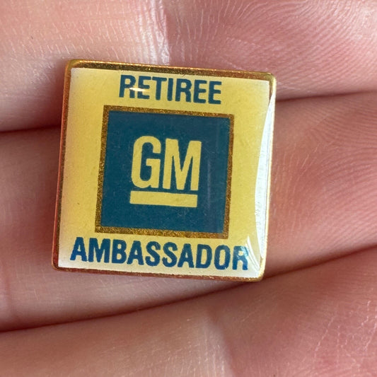 Vintage General Motors GM Retiree Ambassador Lapel Pin Tie Tack