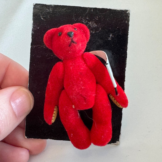 Department 56 Red Teddy Bear Brooch Lapel Pin 1998