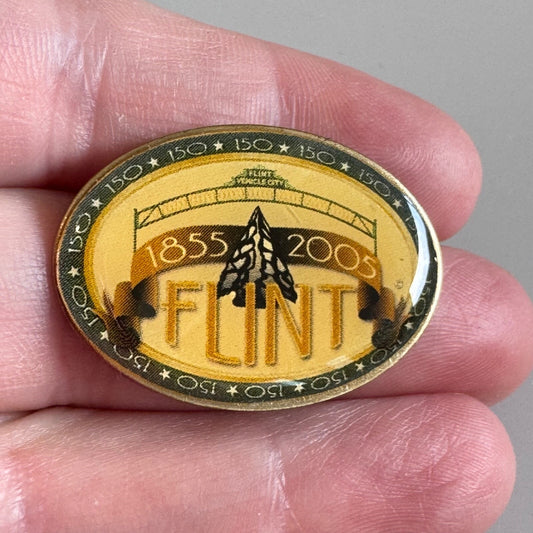 Vintage Flint Michigan Sesquicentennial Lapel Pin 150 Years 