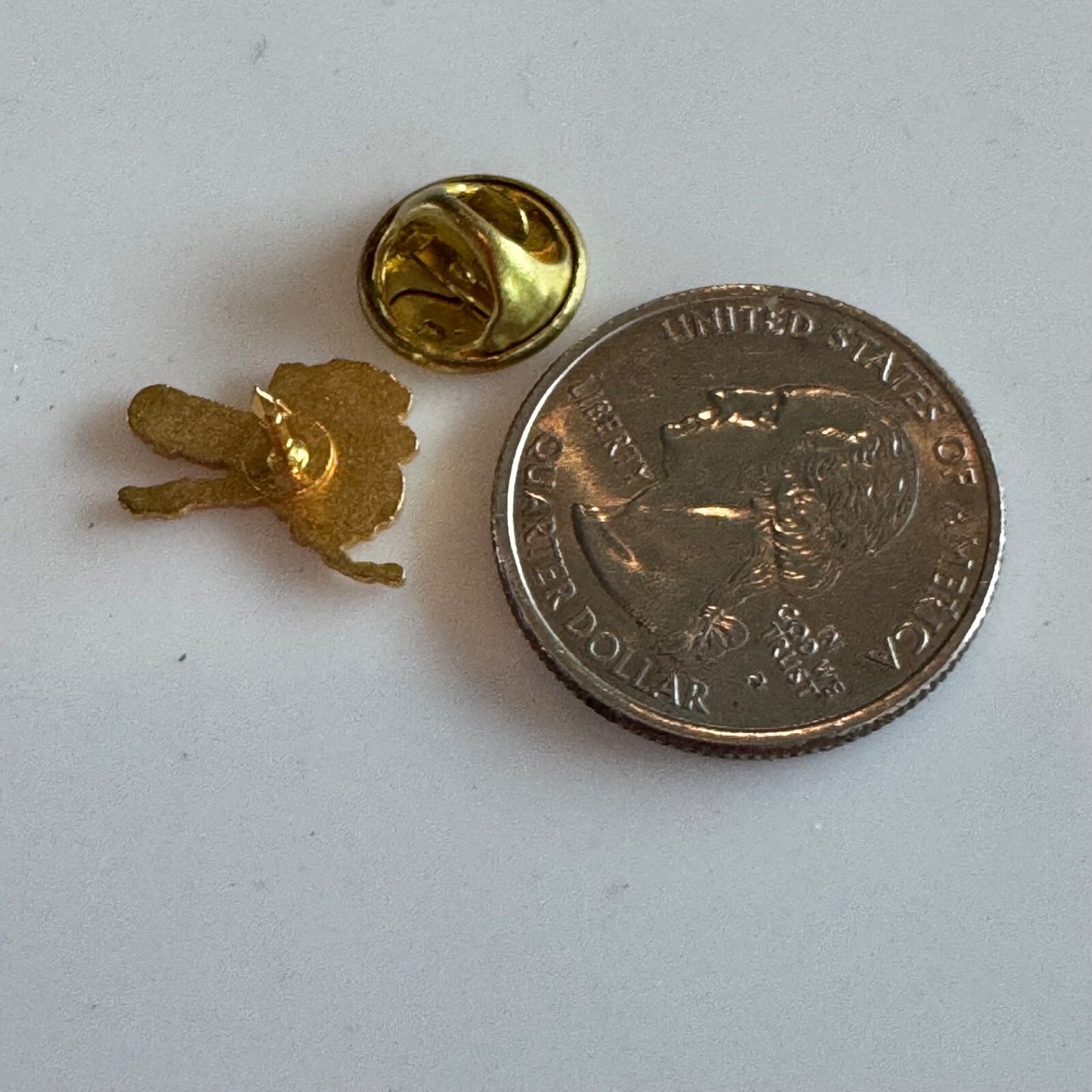 Vintage Seward Alaska Tiny Souvenir Tie Tack Gold Tone Lapel Pin