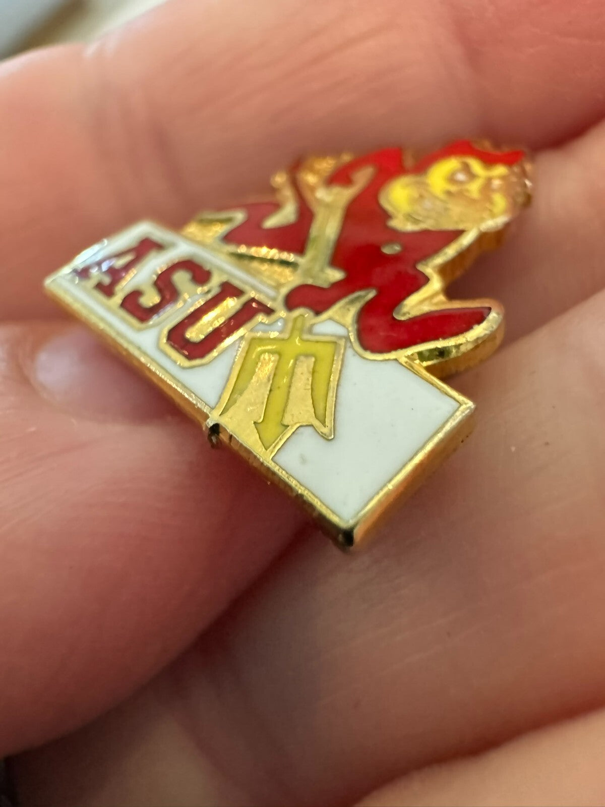 Vintage Arizona State University Sun Devil Enamel Lapel Pin ASU