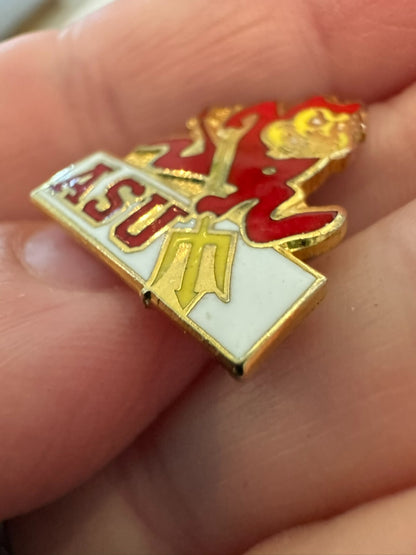 Vintage Arizona State University Sun Devil Enamel Lapel Pin ASU