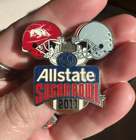2011 Allstate Sugar Bowl Helmet Lapel Pin Arkansas Ohio State University