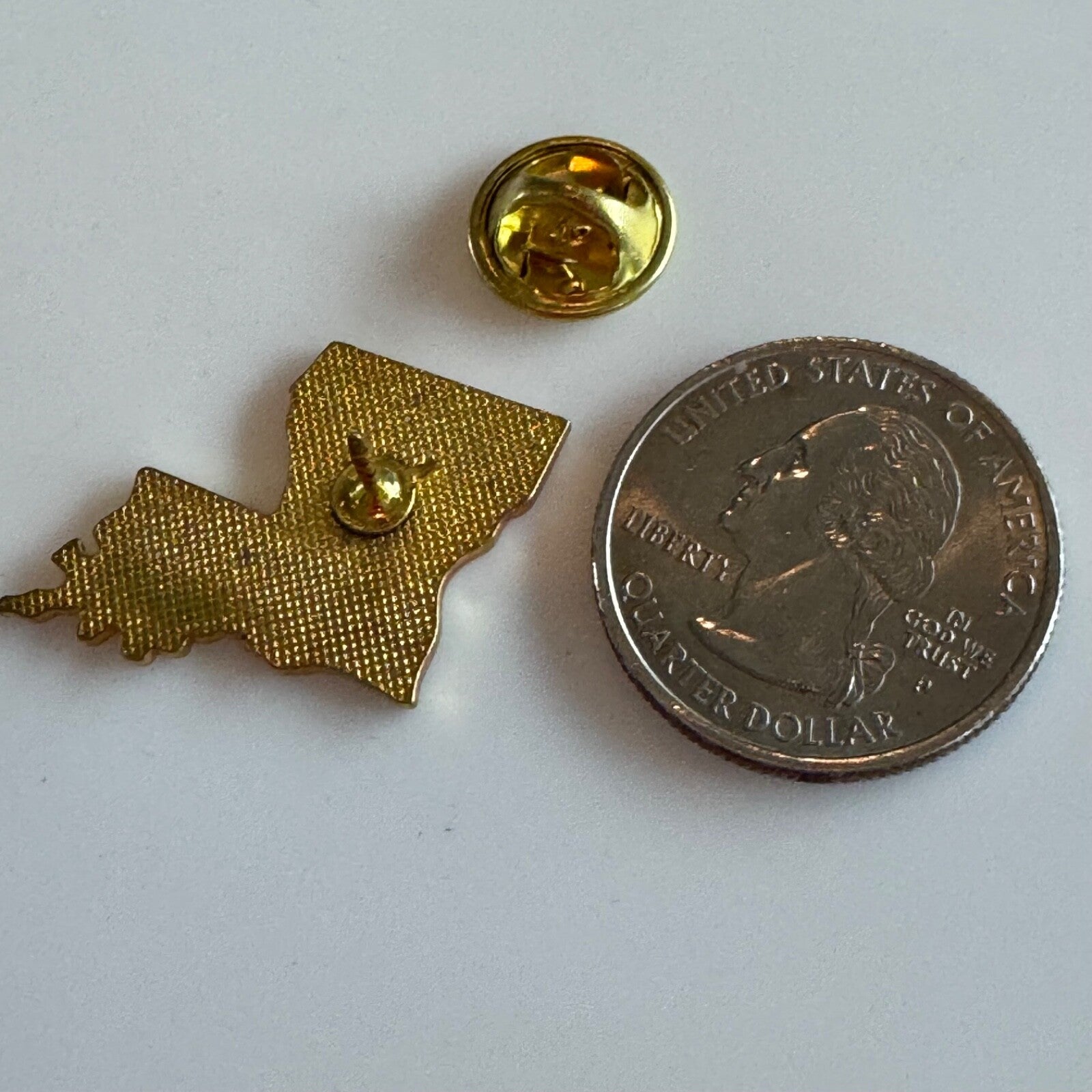 Vintage Louisiana State‑Shaped Souvenir Tourist Lapel Pin