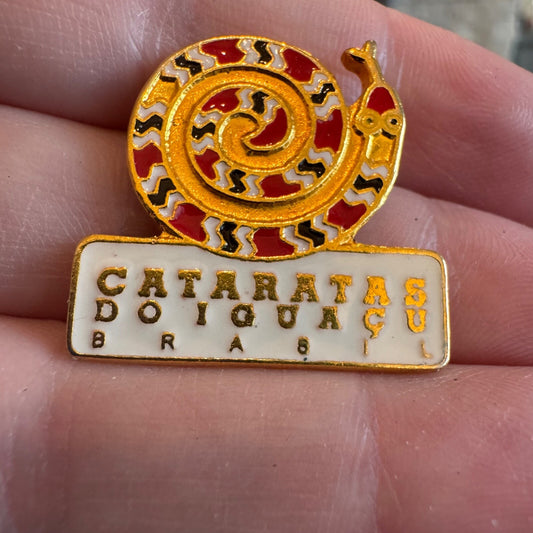 Vtg Cataratas Do Iguacu Brasil Brazil Lapel Pin Del Iguazu National Park Falls