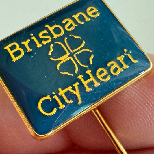 Vintage Brisbane CityHeart Lapel Pin Stick Pin