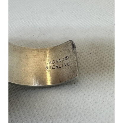 Vintage KABANA Sterling Silver .925 Southwestern Cuff Bracelet Tribal
