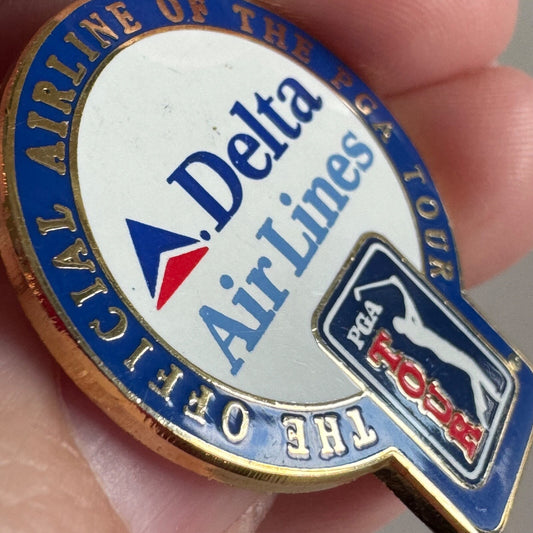 Vintage Delta Air Lines Official Airline of the PGA Tour Lapel Pin 1998
