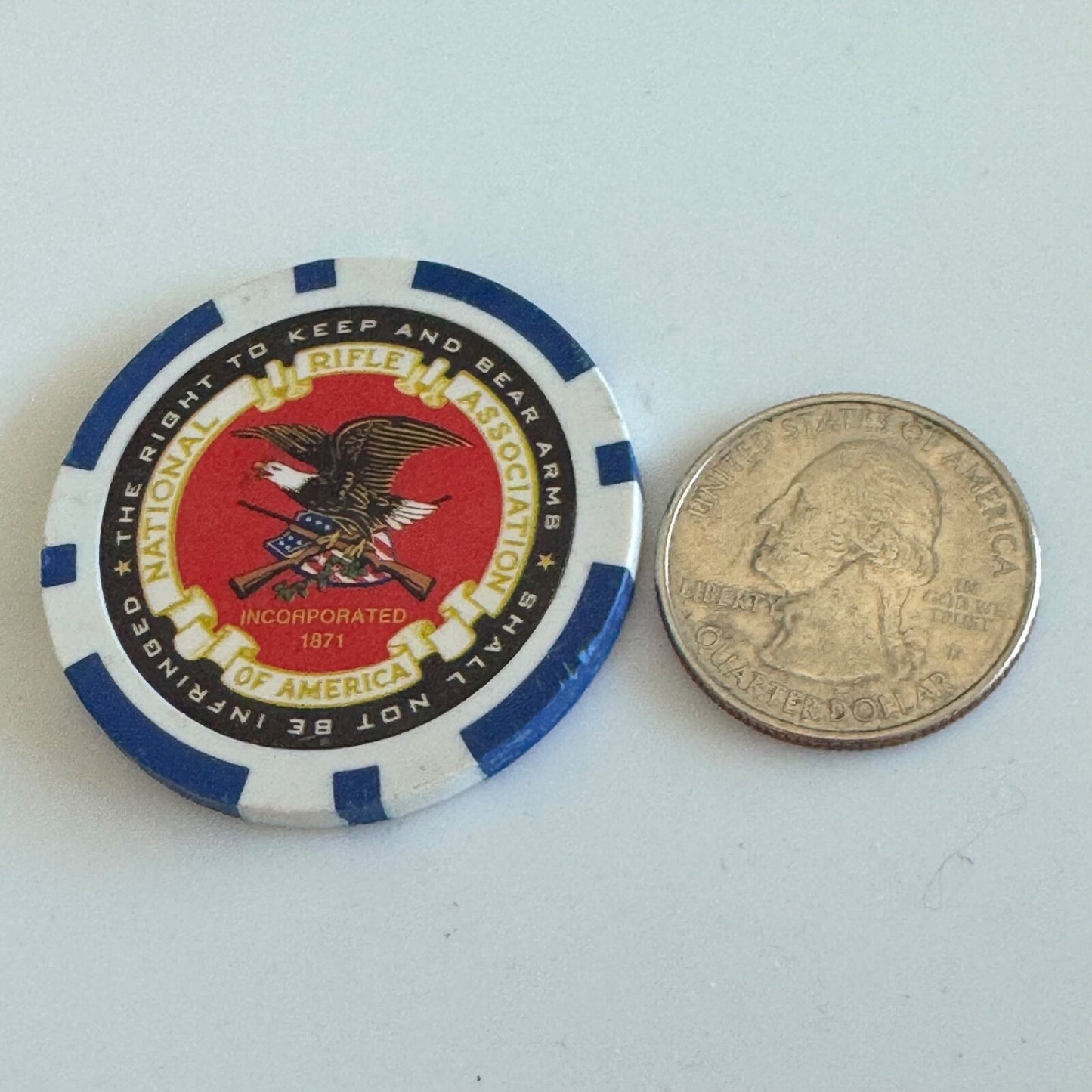 NRA Challenge Coin – All In! 2012 Poker Chip Style – National Rifle Association