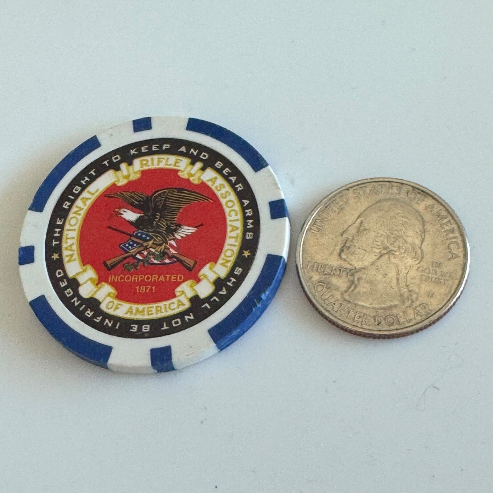 NRA Challenge Coin – All In! 2012 Poker Chip Style – National Rifle Association
