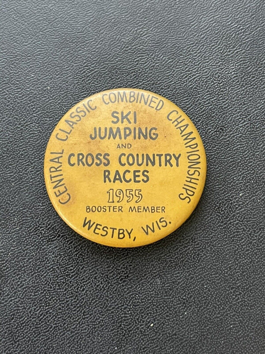 1955 Central Classic Combined Champs Ski Jumping Cross Country Wisconsin Pin
