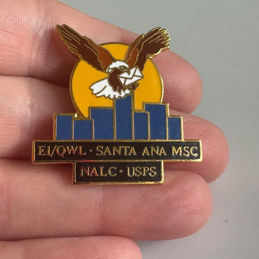 Vtg USPS National Association of Letter Carriers Lapel Pin NALC Santa Ana MSC