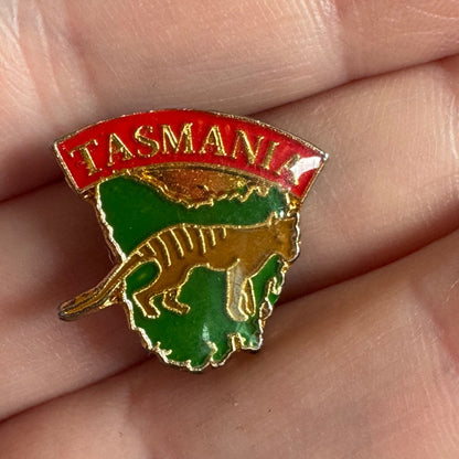 Vintage Tasmania Souvenir Tourist Lapel Pin Australia