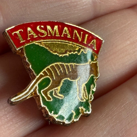 Vintage Tasmania Souvenir Tourist Lapel Pin Australia