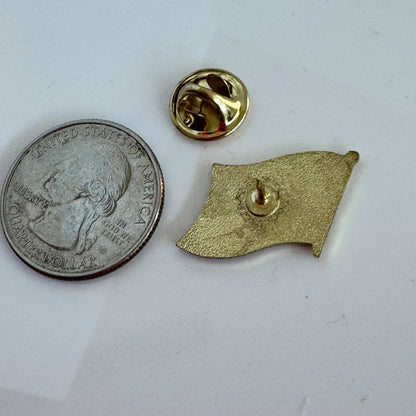 Arizona State Flag Waving Red-Gold Enamel Souvenir Lapel Pin Tie Tack