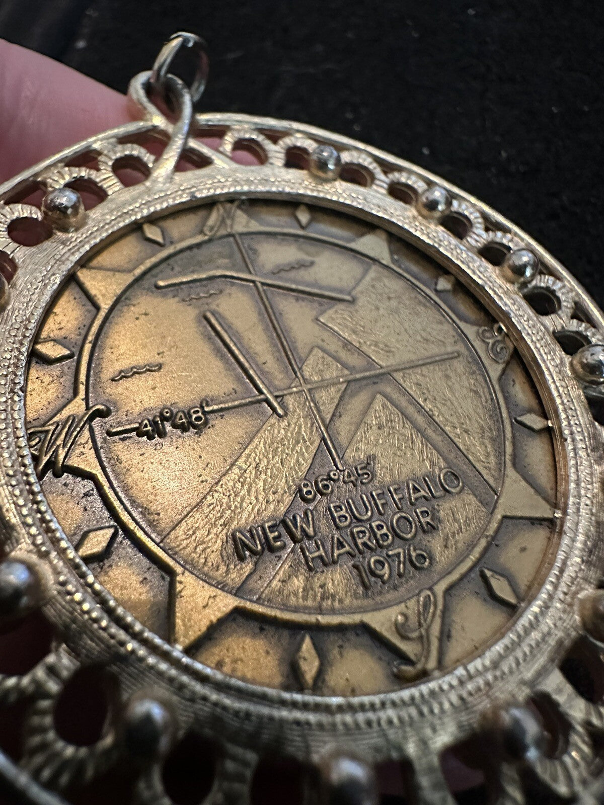 1976 Spirit Of ‘76 Medal New Buffalo Harbor Bicentennial USA Coin Pendant