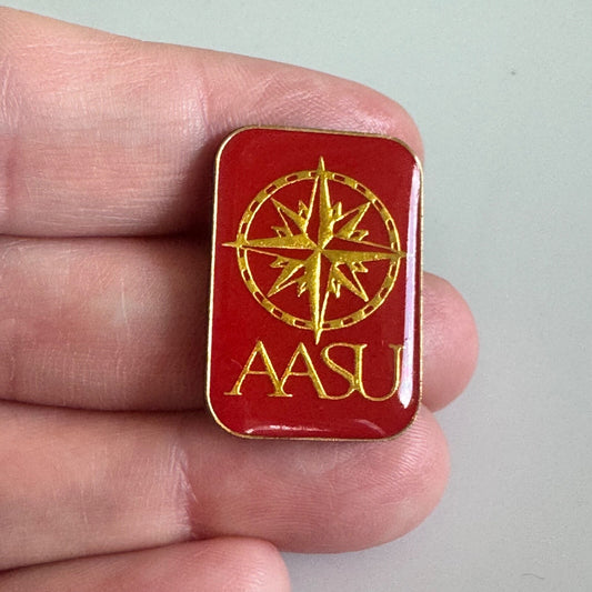 Vintage Armstrong Atlantic State University AASU Compass Rose Pin – Red & Gold