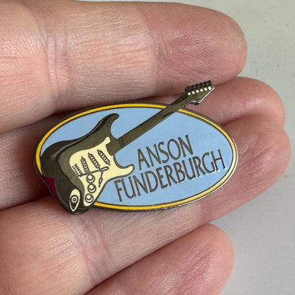 Anson Funderburgh Guitar Shaped Blues Music Enamel Pin