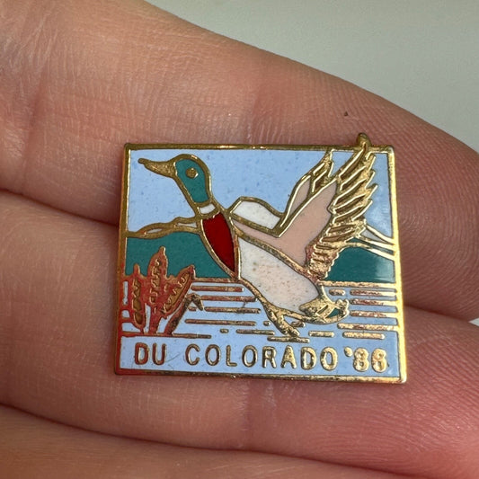 Vintage 1986 Colorado Ducks Unlimited Enamel Lapel Pin '86