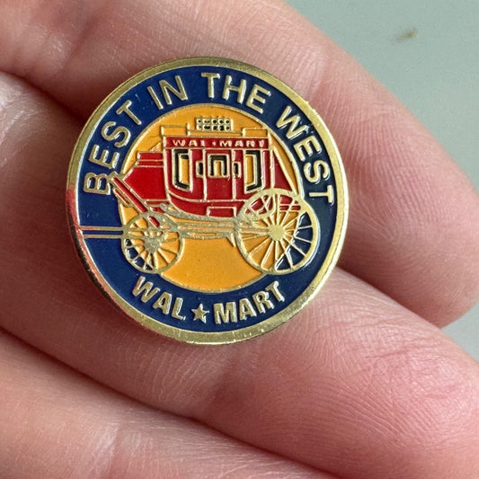 Vintage Walmart Best in the West Stagecoach Pin Wal-Mart