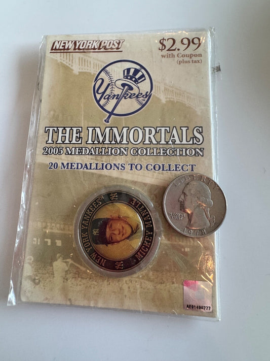 Yankees The Immortals 2005 Medallion – Mickey Mantle Collectible