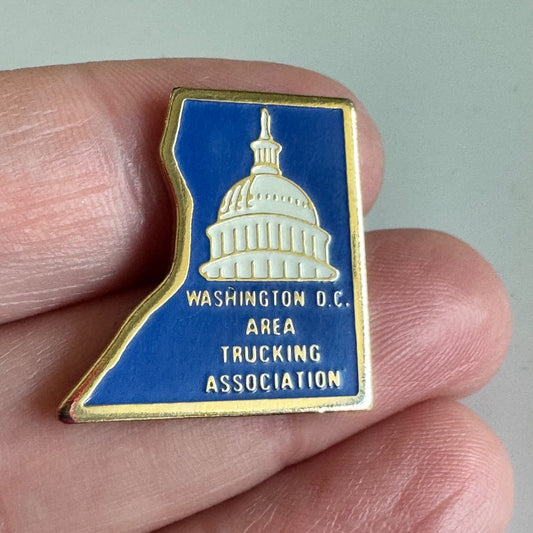 Vtg Washington DC Area Trucking Association Capitol Dome Enamel Pin D.C.