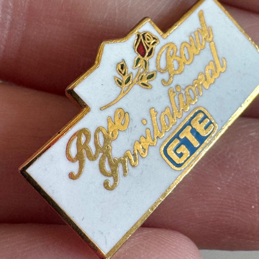 GTE Rose Bowl Invitational Enamel Pin – White & Gold