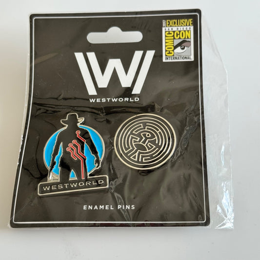 2017 SDCC Exclusive Westworld Maze & Gunslinger Enamel Pin Set HBO New
