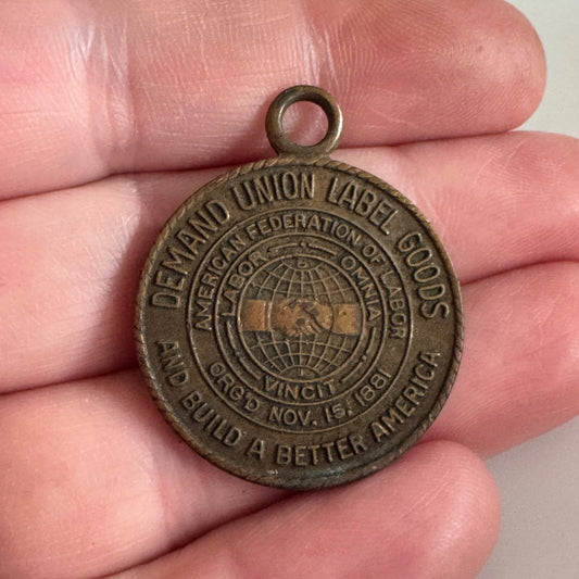 1949 American Federation of Labor Exhibit Union Industries Show Medal Medallion