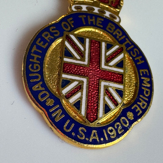 Vintage Daughters of the British Empire 1909 1920 Lapel Pin