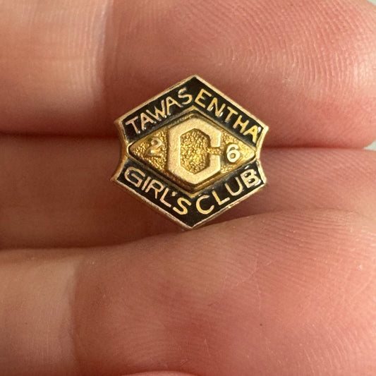 1926 Tawasentha Girls Club Lapel Pin New York Girl's