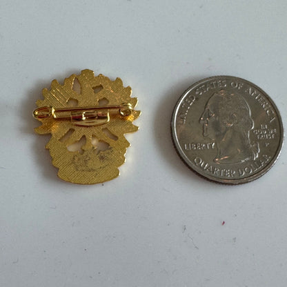 24kt Gold Plated Tirol Alpine Email Souvenir Lapel Pin