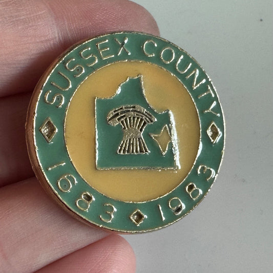 Vintage 1983 Sussex County Delaware 200th Anniversary Lapel Pin 1683