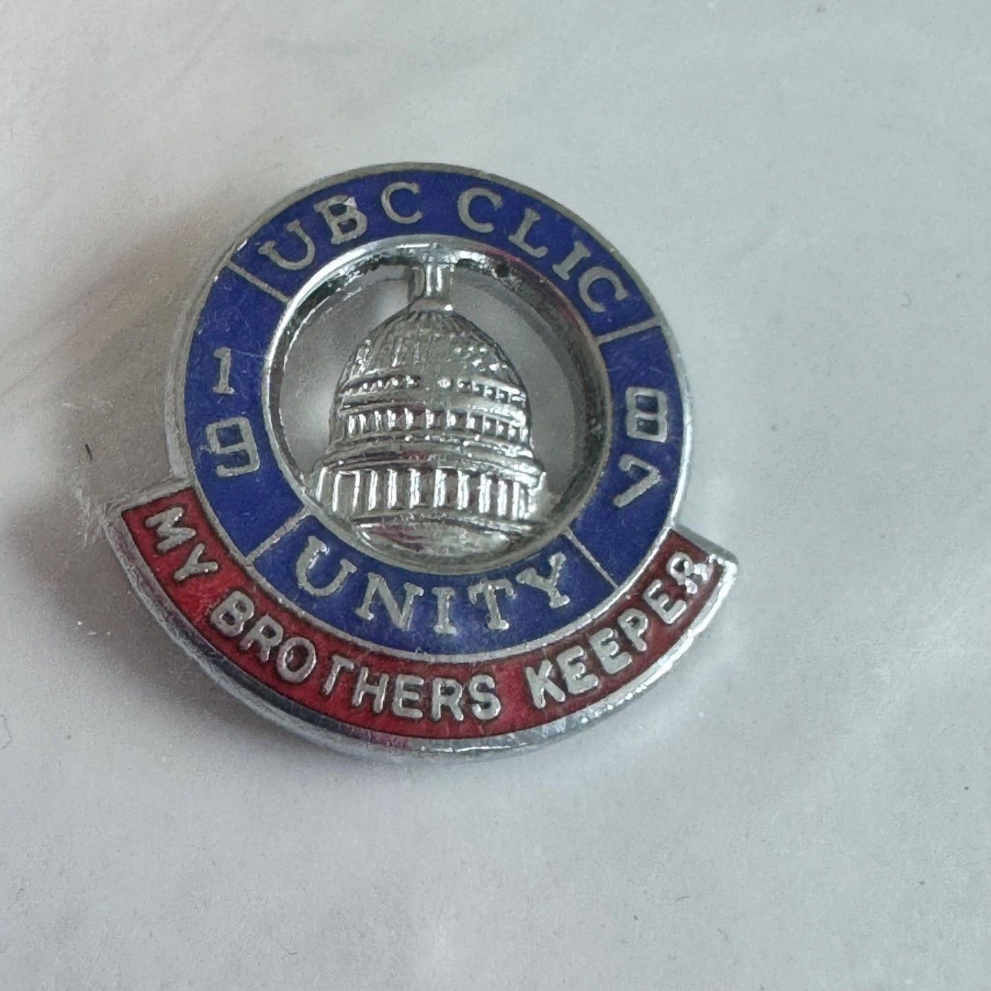 1978 UBC CLIC Unity “My Brothers Keeper” United Brotherhood of Carpenters Pin
