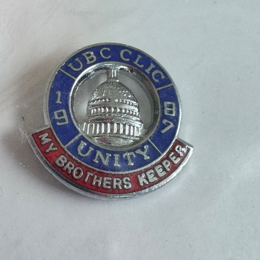 1978 UBC CLIC Unity “My Brothers Keeper” United Brotherhood of Carpenters Pin